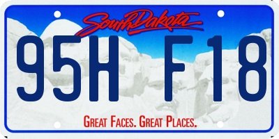 SD license plate 95HF18