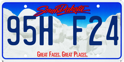SD license plate 95HF24