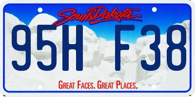 SD license plate 95HF38
