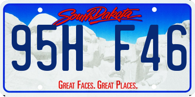 SD license plate 95HF46