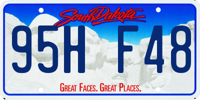 SD license plate 95HF48