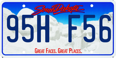 SD license plate 95HF56