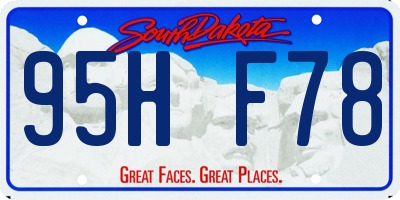 SD license plate 95HF78