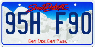 SD license plate 95HF90