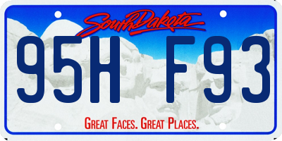 SD license plate 95HF93