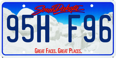 SD license plate 95HF96