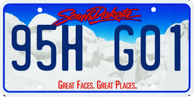 SD license plate 95HG01