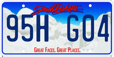 SD license plate 95HG04