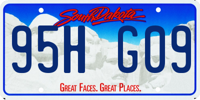 SD license plate 95HG09