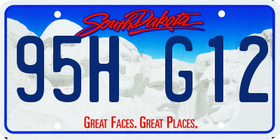 SD license plate 95HG12