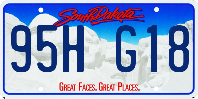 SD license plate 95HG18