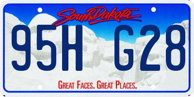 SD license plate 95HG28