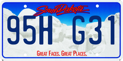 SD license plate 95HG31