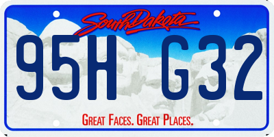 SD license plate 95HG32