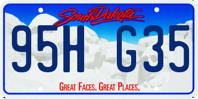 SD license plate 95HG35