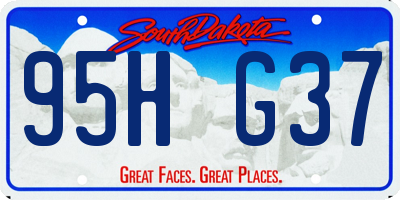 SD license plate 95HG37