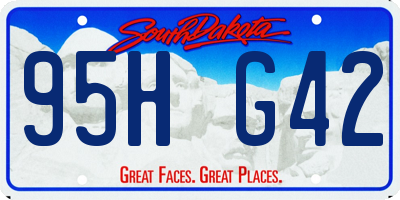 SD license plate 95HG42