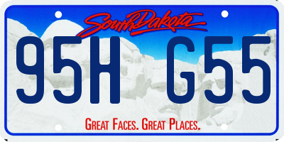 SD license plate 95HG55