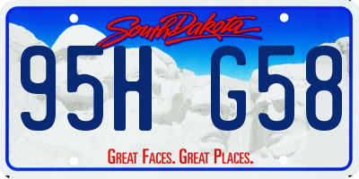 SD license plate 95HG58