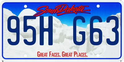 SD license plate 95HG63