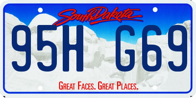 SD license plate 95HG69