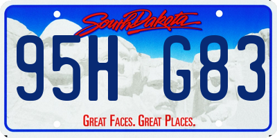 SD license plate 95HG83