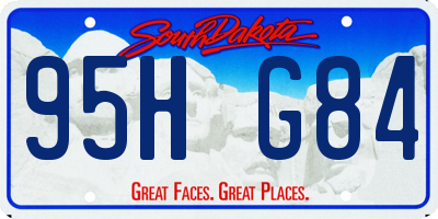 SD license plate 95HG84
