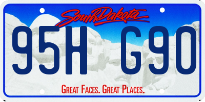 SD license plate 95HG90