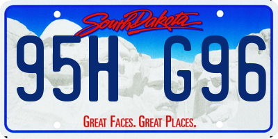 SD license plate 95HG96