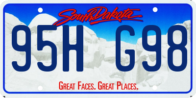 SD license plate 95HG98
