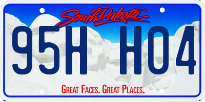 SD license plate 95HH04