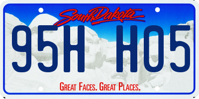 SD license plate 95HH05