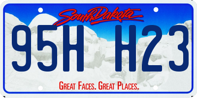 SD license plate 95HH23