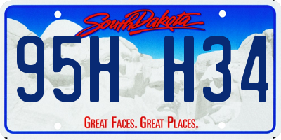 SD license plate 95HH34