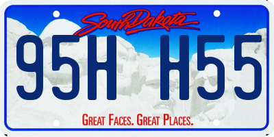 SD license plate 95HH55