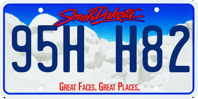 SD license plate 95HH82