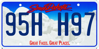 SD license plate 95HH97