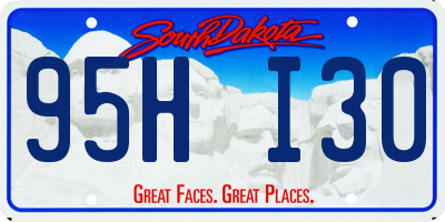 SD license plate 95HI30