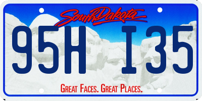 SD license plate 95HI35