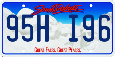 SD license plate 95HI96