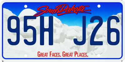 SD license plate 95HJ26