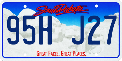 SD license plate 95HJ27