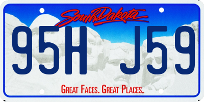 SD license plate 95HJ59