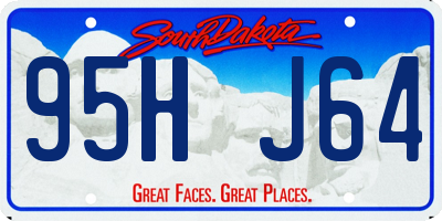 SD license plate 95HJ64