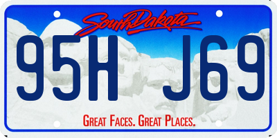 SD license plate 95HJ69