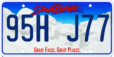 SD license plate 95HJ77