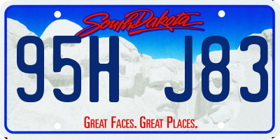 SD license plate 95HJ83