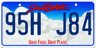 SD license plate 95HJ84