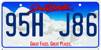 SD license plate 95HJ86