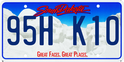 SD license plate 95HK10